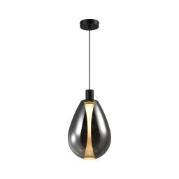 Lustră DENSO suspendată pe cablu, 1xGU10/10W/230V, Ø 30 cm, finisaj negru cromat