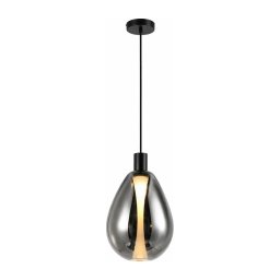 Pendul pe cablu DENSO 1x G9/5W/230V Ø 20 cm, crom negru