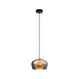 Lustră suspendată pe cablu INSIEME 1xGX53/10W/230V, diametru 35 cm, negru fumuriu