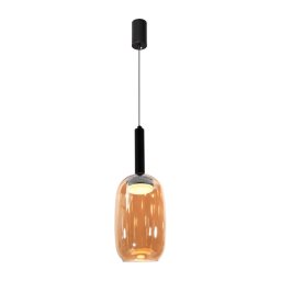 Pendul pe cablu BUENO 1xGX53/9W/230V Ø 15 cm maro fumuriu