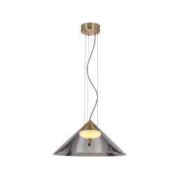 Lustră suspendată pe cablu PRESTO 1xGX53/10W/230V Ø 34 cm, auriu/gri fumuriu