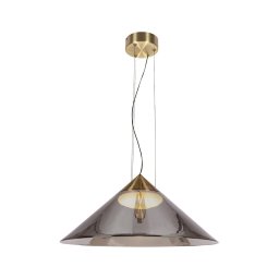 Pendul pe cablu PRESTO 1xGX53/10W/230V, diametru 50 cm, auriu/gri fumuriu
