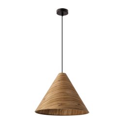 Pendul pe cablu CONO 1xE27/40W/230V, furnir din stejar