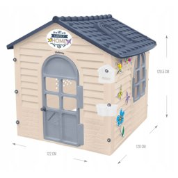 Casuta de joaca pentru copii mochtoys, grii, 122 x 120 x 120,5 cm, mo13009