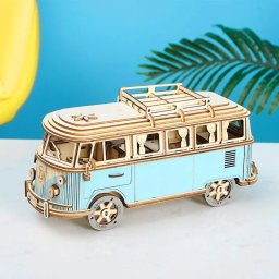 Puzzle 3D din lemn Masina Retro