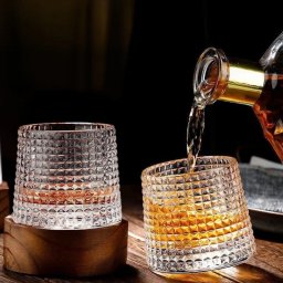 Set 4 Pahare whiskey Deluxe Rotating Diamond