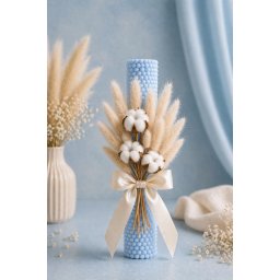 Lumanare de botez Bubble Baby Blue