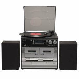 Sistem Audio Denver MRD-166 cu 2 Difuzoare Pick-Up CD Player Casetofon Dublu Radio FM/DAB+ Putere Maxima 2 x 20W Negru