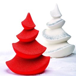 Brad Craciun Wave 3D, O16xh20 cm - Kit Matrite Plastic 2 Subiecte
