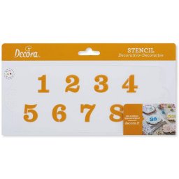 Sablon Plastic Decor Cifre, 25 x 10 cm
