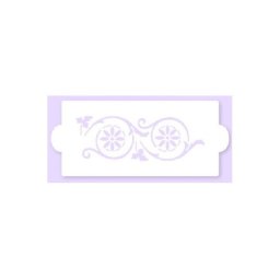 Sablon Plastic Lateral Decor Fantezie Florala, 26 x 12.5 cm