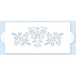Sablon Plastic Lateral Decor Fantezie Florala, 26 x 12.5 cm