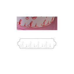Sablon Plastic Lateral Decor Inimioare, 34 x 9 cm