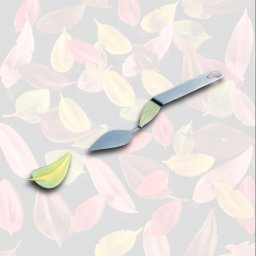 Spatula Inox Decor Ciocolata - Frunza model B, 6x3 cm