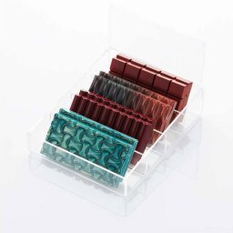 Suport Plexiglas Transparent 4 sectiuni Expunere Orizontala 18.1 x 22.6 x H 15.6 cm