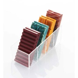 Suport Plexiglas Transparent 4 sectiuni Expunere Verticala 22.6 x 9.1 x H 9.3 cm