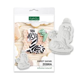Mulaj Silicon Baby Jungle Zebra si Floricica, 2 Subiecte O 2.5 si 7.3 cm