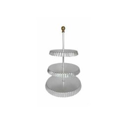 Suport Bufet, Candy Bar LA DOLCE VITA, O 28-24-20 x H 46 cm, Aluminiu si Bronz