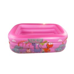 Piscina gonflabila cu podea gonflabila, dreptunghiulara, dino, roz 150 A 105 A 50 cm