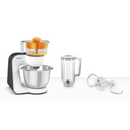 Robot de bucatarie MUM50123 Food processor, 800W, Bowl capacity: 3.9L, Mixer capacity: 1,25L, 4 speed settings, White