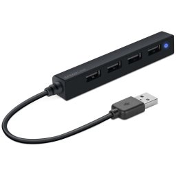 SNAPPY SLIM Hub USB 2.0 - 4x - black