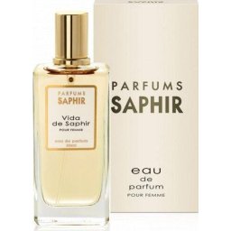 Saphir Vida De Saphir - Apă de parfum (EDP), 50 ml - Categorie olfactivă: Floral (fruity-floral) - Note vârf: Coacăze negre, Pară, Lămâie - Note mijloc: Iris, Iasomie, Floare de portocal - Note bază: Boabe de cacao, Patchouli, Praline, Vanilie, To