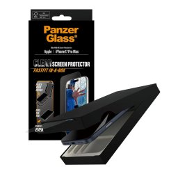 Folie PanzerGlass Ultra-Wide Fit pentru iPhone 17 Pro Max, FASTFIT IN-A-BOX, negru