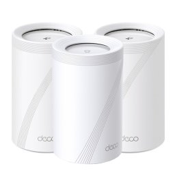 Sistem Mesh Wi-Fi TP-LINK Deco BE65(3-pack), BE9300, Tri-Band, Wi-Fi 7, MLO, HomeShield, 4 porturi 2.5G, White