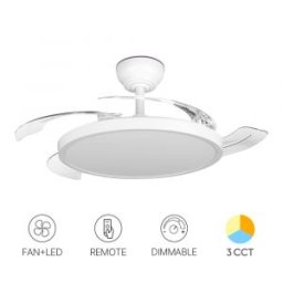 Lustra Ventilator D:106mm 2600lm 3000-4000-6500K