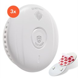 SHD by oneConcept, detector de fum DOF Pro10, plastic, semnal de avertizare: 85 dB, durata de viață a bateriei 10 ani (DHS1_Pro10mount_3)