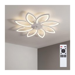 Brilagi - Ventilator de tavan cu LED dimabil 43W/230V, Ø 90 cm, alb + telecomandă