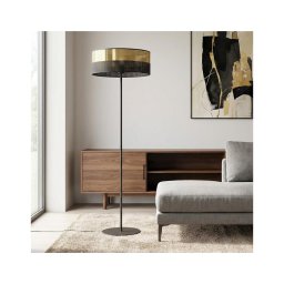 Lampă de podea LUX 1xE27/15W/230V neagră/aurie