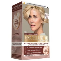 Vopsea de Par L'Oreal Paris Excellence Age Perfect Nudes, Blond Bej 8.13, 192 ml