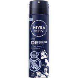 Deodorant Spray Nivea Men Deep Darkwood, Editie Speciala Real Madrid, 150 ml