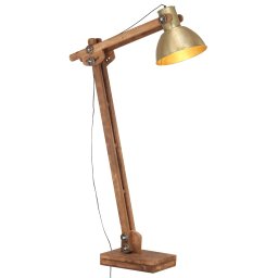 Lampa de podea, alama, lemn masiv de mango, E27 GartenMobel Dekor