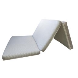 Saltea pliabila pentru copii MyKids, spuma poliuretanica, 120x60x5 cm, dungi gri