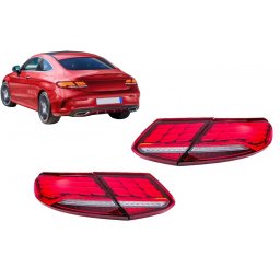 Stopuri LED Mercedes C-Class C205 A205 Coupe Cabrio 2016-2023 semnal dinamic