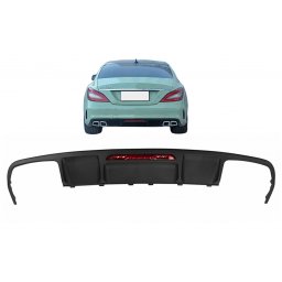 Difuzor bara spate cu evacuare dubla pentru Mercedes CLS W218 AMG Sport Line