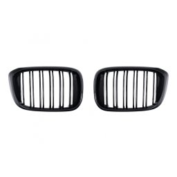 Grile centrale duble BMW X3 G01 si X4 G02, negru lucios