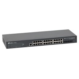 Switch TP-Link JetStream TL-SG3428X cu 24 porturi Gigabit si 4 sloturi 10G SFP+