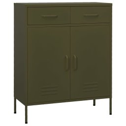 Dulap de depozitare, verde masliniu, 80x35x101,5 cm, otel GartenMobel Dekor