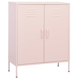 Dulap de depozitare, roz, 80x35x101,5 cm, otel GartenMobel Dekor