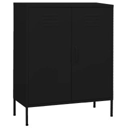 Dulap de depozitare, negru, 80x35x101,5 cm, otel GartenMobel Dekor