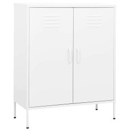 Dulap de depozitare, alb, 80x35x101,5 cm, otel GartenMobel Dekor