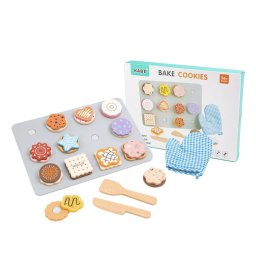 Jucarie Montessori Puzzle Incastru 3D Bake Cookies - Set Cofetarie, din lemn