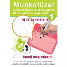 Scrie pe el și șterge-l! Caiet de lucru - Exerciții de trasare linii, în lb. maghiară