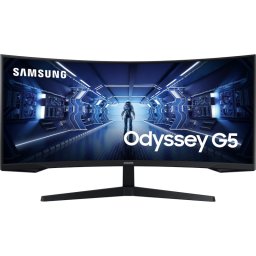 Monitor Gaming LED Curbat SAMSUNG Odyssey G5 LC34G55TWWPXEN, 34" UWQHD VA, 165 Hz, 1 ms, Black