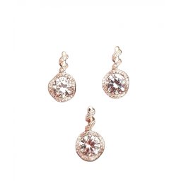 Set argint cercei pandantiv cubic zirconia