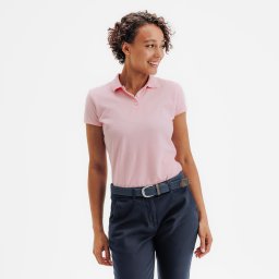 Tricou Polo de golf 100% bumbac MW100 Roz Damă