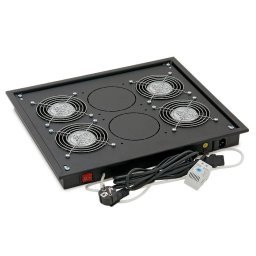 PANOU ventilatie TRITON, pentru rack de podea 19, 4 ventilatoare 230V/60W termostat bimetalic, gri, RAC-CH-X04-X3 (timbru verde 11 lei)